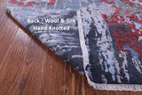 SUPER SALE Abstract Contemporary Hand Knotted Wool & Silk Rug - 8' 11" X 12' 1"