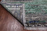 Abstract Contemporary Hand Knotted Wool & Silk Rug - 7' 11" X 10' 1"