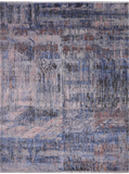SUPER SALE Abstract Contemporary Handmade Wool & Silk Rug - 7' 9" X 10' 2"