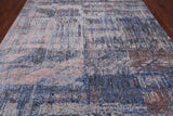SUPER SALE Abstract Contemporary Handmade Wool & Silk Rug - 7' 9" X 10' 2"