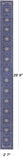 Blue Persian Nain Hand Knotted Wool & Silk Runner Rug - 2' 7" X 29' 9" - Golden Nile