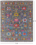 Grey Turkish Oushak Hand Knotted Wool Rug - 7' 10" X 9' 11" - Golden Nile