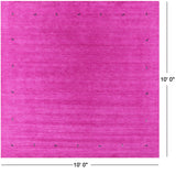Pink Square Persian Gabbeh Handmade Wool Rug - 10' 0" X 10' 0" - Golden Nile
