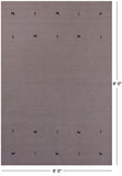 Ivory Persian Gabbeh Hand Knotted Wool Rug - 6' 0" X 9' 0" - Golden Nile