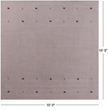 Ivory Square Persian Gabbeh Hand Knotted Wool Rug - 10' 0" X 10' 0" - Golden Nile