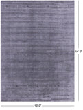 Grey Persian Gabbeh Hand Knotted Wool Rug - 10' 0" X 14' 0" - Golden Nile