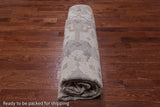 Ivory Turkish Oushak Hand Knotted Wool Area Rug - 8' 11" X 11' 10"