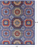 Geometric Persian Mamluk Handmade Wool Rug - 8' 2" X 10' 5" - Golden Nile