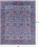 Blue Persian Ziegler Hand Knotted Wool Rug - 8' 5" X 10' 2" - Golden Nile
