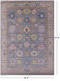 Turkish Oushak Hand Knotted Wool Rug - 10' 4" X 14' 0" - Golden Nile