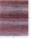 Savannah Grass Hand Knotted Wool & Silk Rug - 9' 1" X 11' 7" - Golden Nile