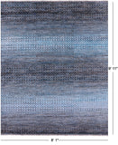 Savannah Grass Hand Knotted Wool & Silk Rug - 8' 1" X 9' 11" - Golden Nile