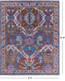 Grey Turkish Oushak Handmade Wool Rug - 8' 2" X 10' 6" - Golden Nile