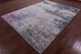 SUPER SALE Abstract Modern Hand Knotted Wool & Silk Rug - 7' 10" X 10' 4"