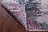 SUPER SALE Abstract Modern Hand Knotted Wool & Silk Rug - 7' 10" X 10' 4"