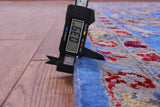 Blue Persian Hand Knotted Wool & Silk Rug - 9' 1" X 12' 1" - Golden Nile