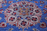 Blue Persian Hand Knotted Wool & Silk Rug - 9' 1" X 12' 1" - Golden Nile