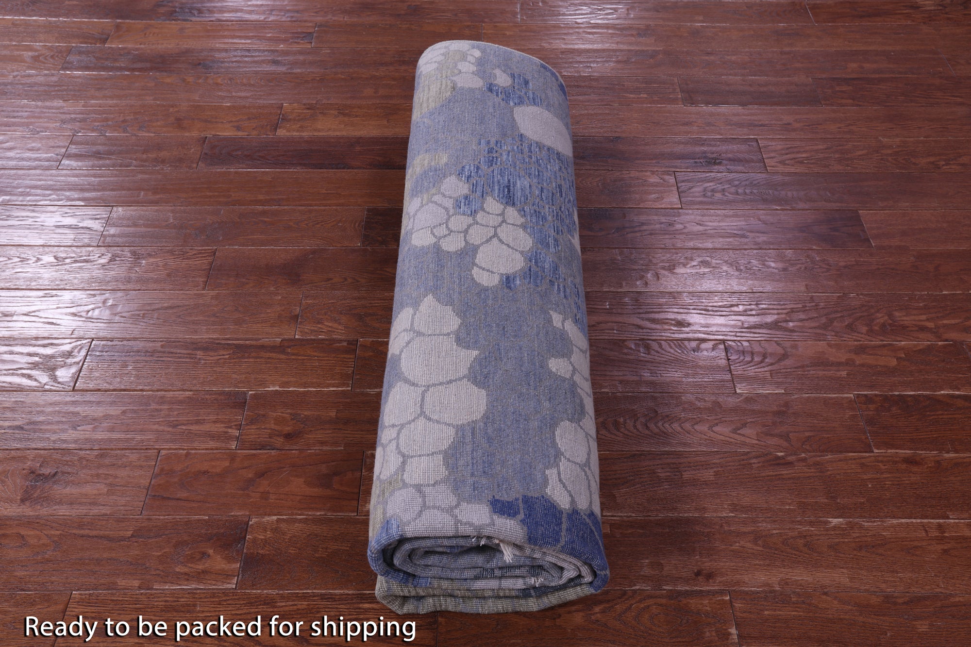 Abstract Contemporary Handmade Wool & Silk Rug - 8' 1" X 10' 2"
