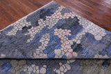 Abstract Contemporary Handmade Wool & Silk Rug - 8' 1" X 10' 2"