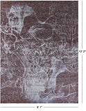 Lions Design Contemporary Hand Knotted Wool & Silk Rug - 9' 1" X 12' 2" - Golden Nile
