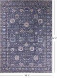 Grey Persian Handmade Wool & Silk Rug - 10' 1" X 14' 1" - Golden Nile
