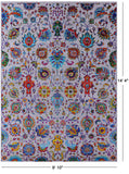 Grey Persian Handmade Wool & Silk Rug - 9' 10" X 14' 4" - Golden Nile