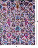 Grey Persian Hand Knotted Wool & Silk Rug - 8' 1" X 10' 2" - Golden Nile