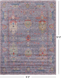Grey Turkish Oushak Hand Knotted Wool Rug - 9' 0" X 12' 0" - Golden Nile