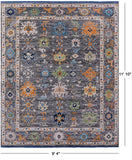 Grey Turkish Oushak Hand Knotted Wool Rug - 9' 4" X 11' 10" - Golden Nile