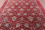 Red Persian Tabriz Hand Knotted Wool Rug - 8' 1" X 10' 0" - Golden Nile