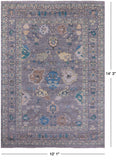 Grey Turkish Oushak Hand Knotted Wool Rug - 10' 1" X 14' 3" - Golden Nile
