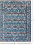 Ivory William Morris Hand Knotted Wool Rug - 9' 3" X 12' 4" - Golden Nile