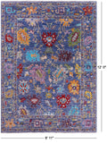Blue Turkish Oushak Hand Knotted Wool Rug - 8' 11" X 12' 0" - Golden Nile