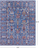Blue Turkish Oushak Hand Knotted Wool Rug - 8' 4" X 10' 3" - Golden Nile