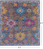 Grey Turkish Oushak Hand Knotted Wool Rug - 8' 3" X 9' 7" - Golden Nile