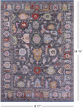 Grey Turkish Oushak Hand Knotted Wool Rug - 9' 11" X 13' 11" - Golden Nile