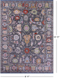 Grey Turkish Oushak Hand Knotted Wool Rug - 9' 11" X 13' 11" - Golden Nile