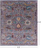 Grey Turkish Oushak Hand Knotted Wool Rug - 8' 0" X 9' 10" - Golden Nile