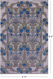 Ivory William Morris Hand Knotted Wool Rug - 5' 11" X 9' 2" - Golden Nile