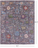 Grey Turkish Oushak Handmade Wool Rug - 9' 4" X 12' 0" - Golden Nile
