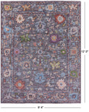 Grey Turkish Oushak Handmade Wool Rug - 9' 4" X 12' 0" - Golden Nile