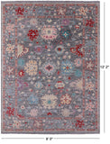 Grey Turkish Oushak Hand Knotted Wool Rug - 9' 0" X 12' 2" - Golden Nile