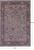 Grey Persian Fine Serapi Hand Knotted Wool Rug - 6' 0" X 8' 10" - Golden Nile