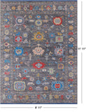 Grey Turkish Oushak Hand Knotted Wool Rug - 8' 11" X 11' 11" - Golden Nile