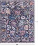 Grey Turkish Oushak Hand Knotted Wool Rug - 8' 1" X 9' 11" - Golden Nile