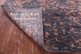 Grey Persian Hand Knotted Wool & Silk Rug - 9' 0" X 11' 11" - Golden Nile