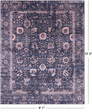 Grey Persian Hand Knotted Wool & Silk Rug - 8' 1" X 10' 2" - Golden Nile