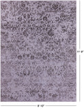 Grey Persian Hand Knotted Wool & Silk Rug - 8' 10" X 11' 9" - Golden Nile