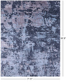 Abstract Modern Hand Knotted Wool & Silk Rug - 7' 11" X 10' 3" - Golden Nile
