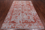 Grey Persian Handmade Wool & Silk Rug - 5' 10" X 9' 1"